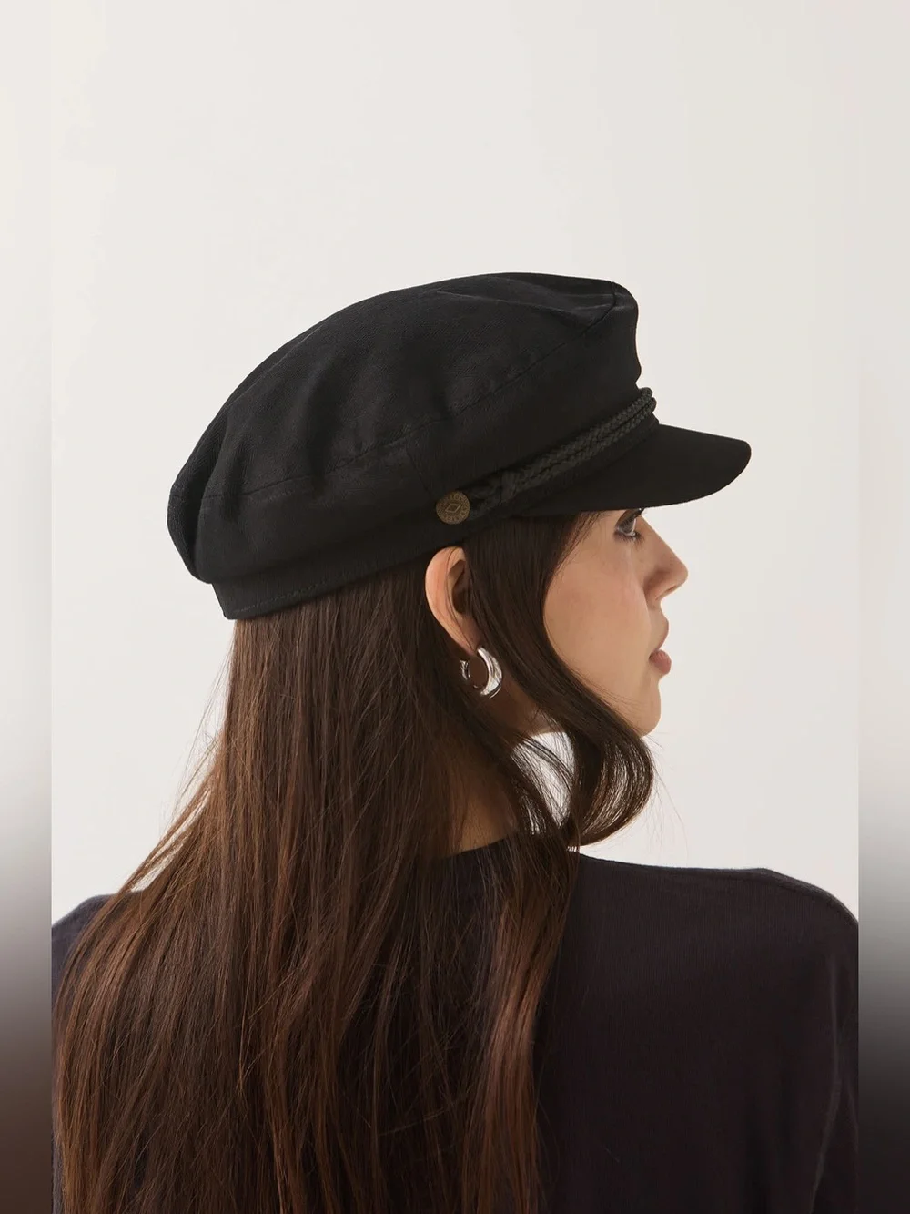 Brixton Fiddler Fisherman Cap, Black, NWT, Size S